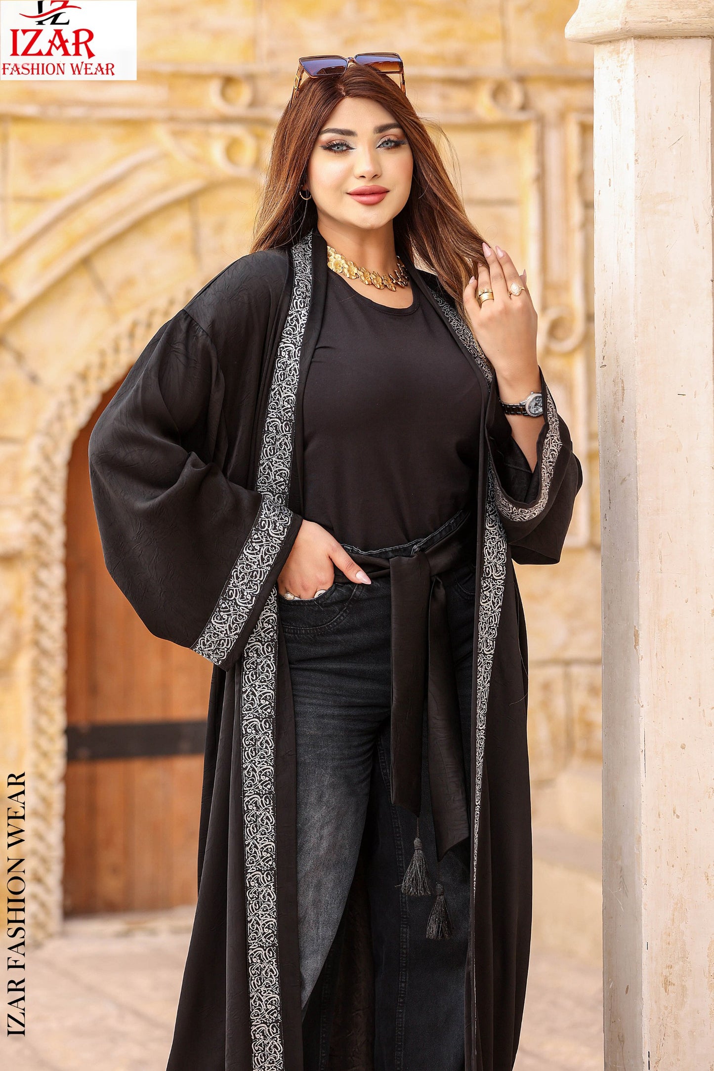 قفطان مع حروف كوفي