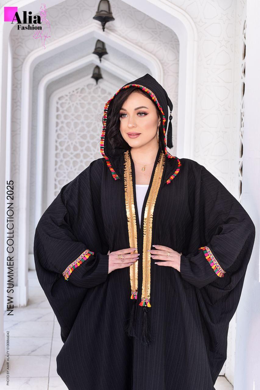 قفطان اسود بكابشو