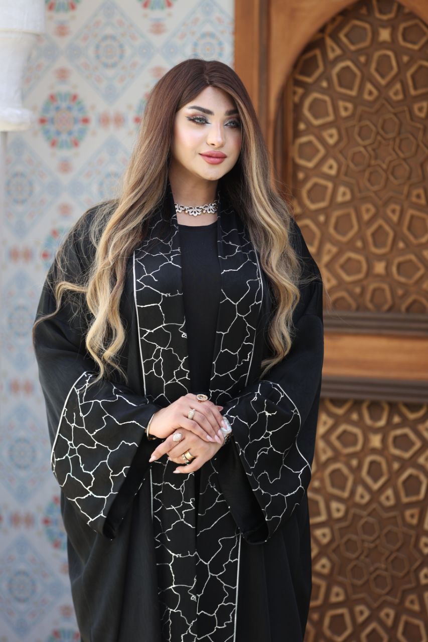 Silver silk caftan