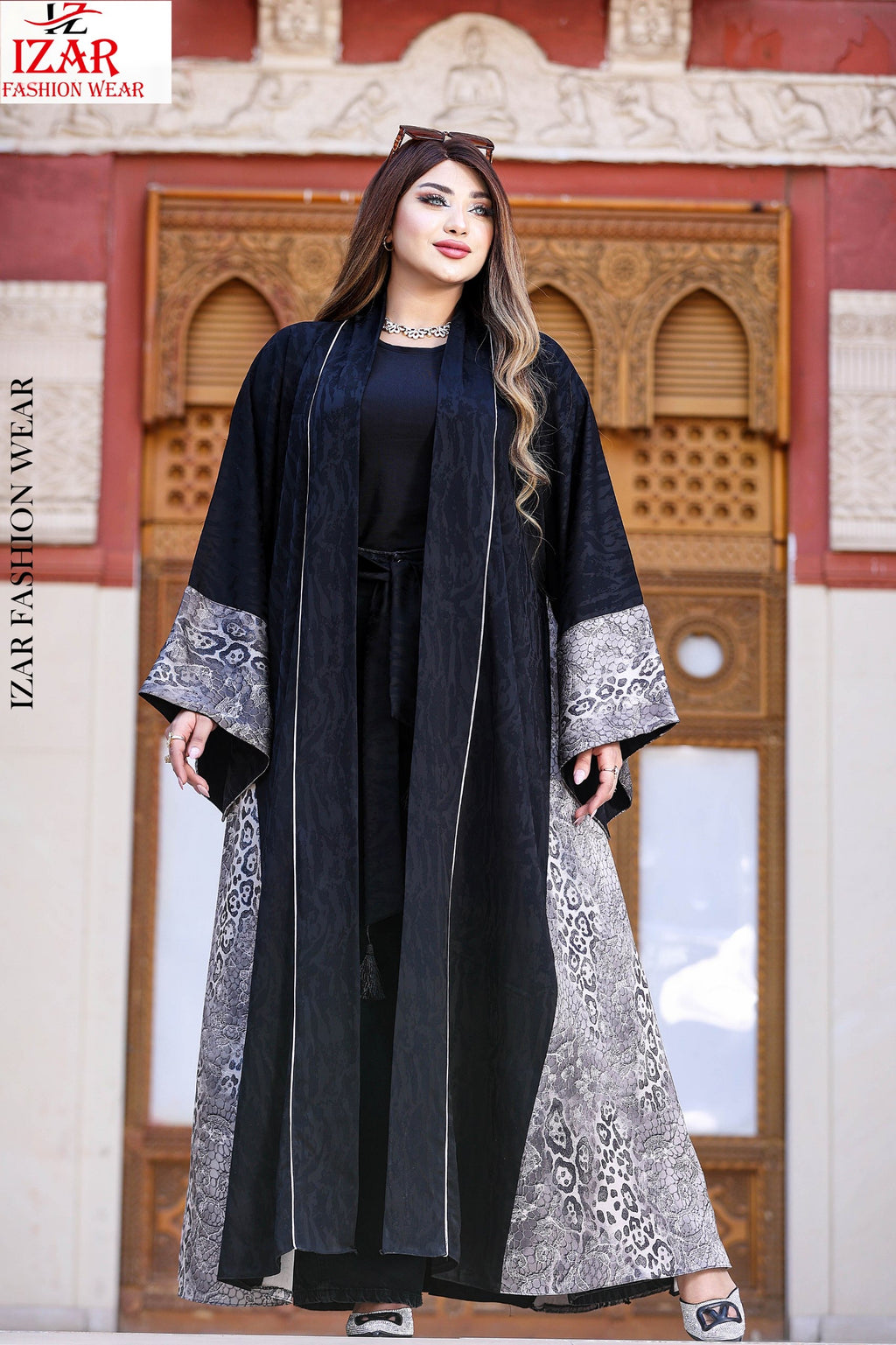 Gray tiger caftan
