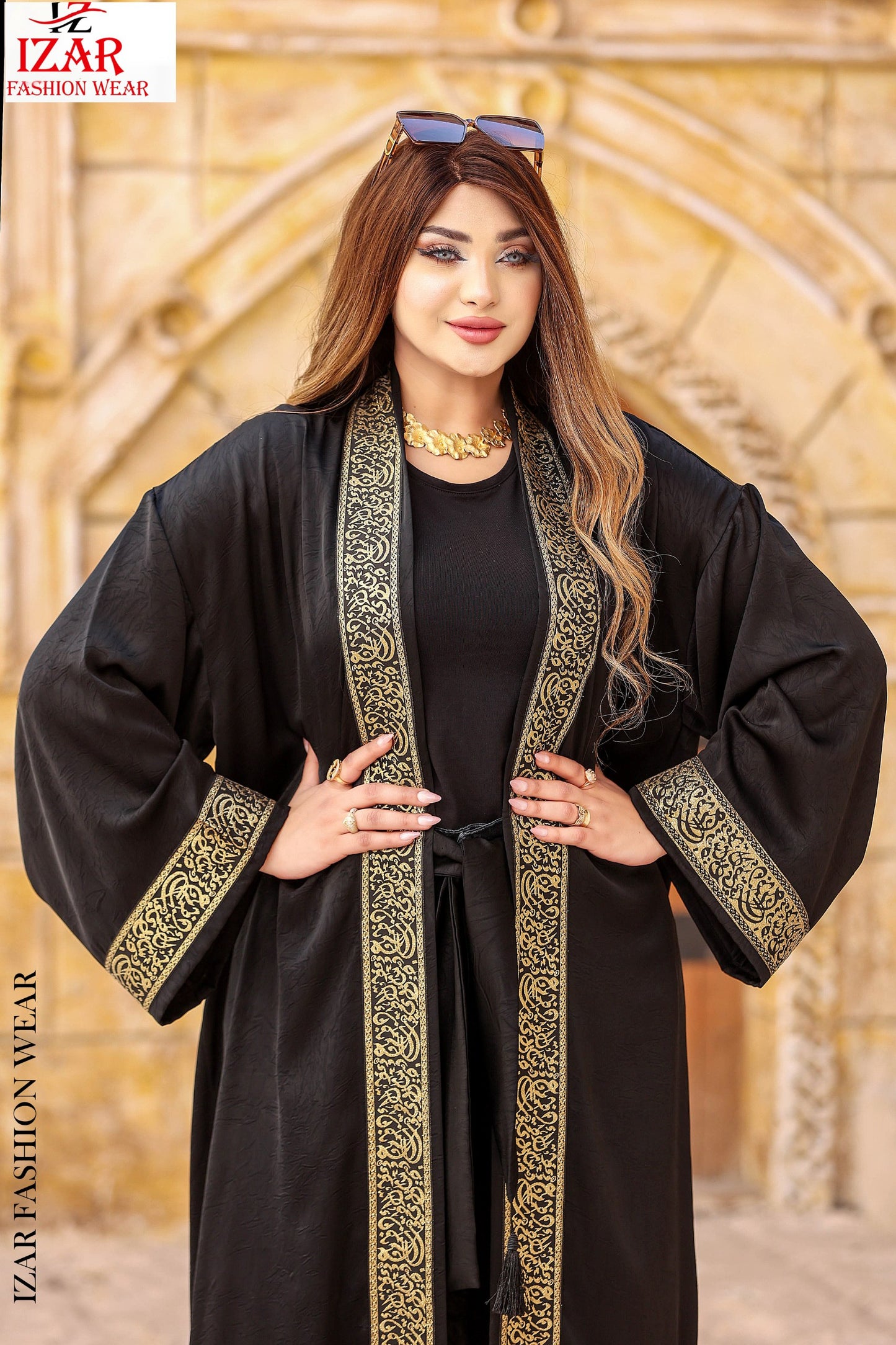 قفطان مع حروف كوفي