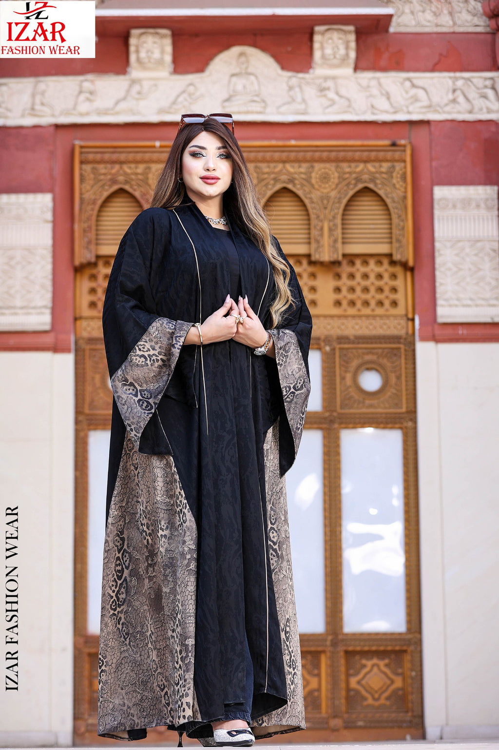 Turkish Tiger Kaftan, coffee-colored