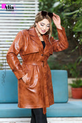 Camel suede winter jacket