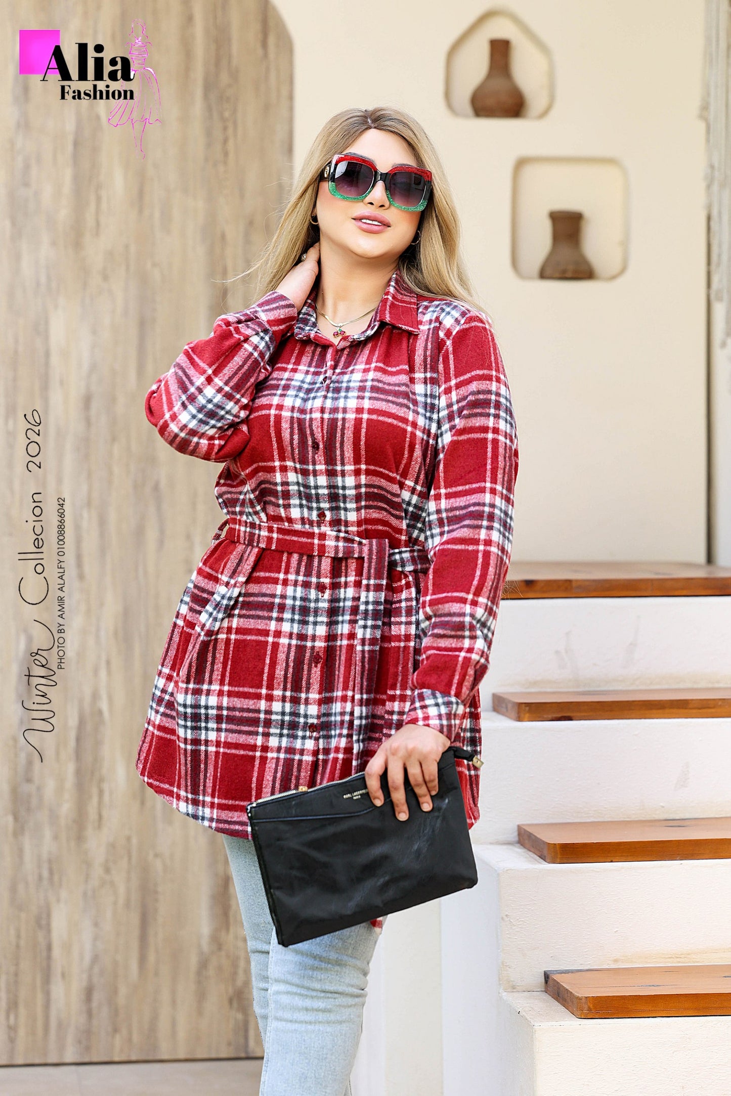 شميز كارو احمر