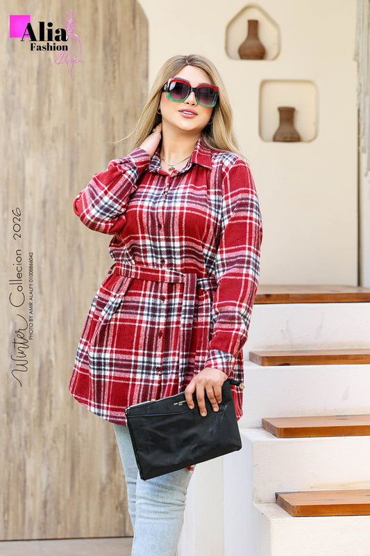 شميز كارو احمر