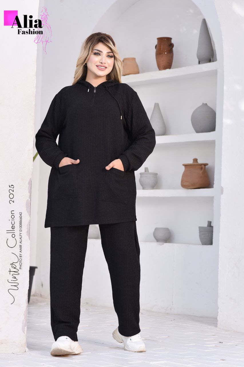Black winter suit
