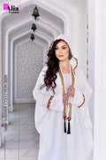 White kaftan with a hood